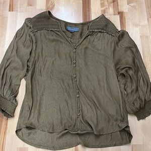 Anthropologie Cacee Jacquard Snake Print Top Medium